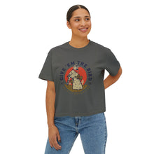 Load image into Gallery viewer, Give &#39;Em The Bird - Women&#39;s Boxy Tee
